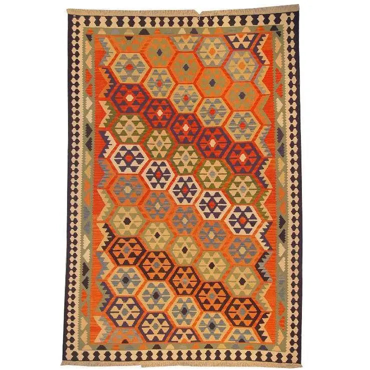 One Of The Kind Ardabil Persian Kilim 9'0" x 5'10"